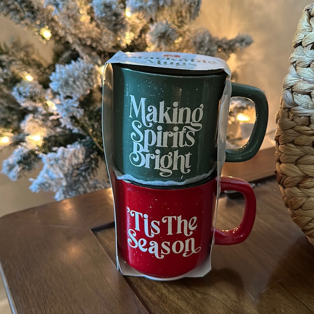Target Bullseye Playground 🎯 Christmas Holiday Mugs Set of 2